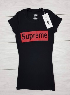 SUPREME Womens T-Shirt (NOVO)(BLACK) ( XS - S - M - L - XL )