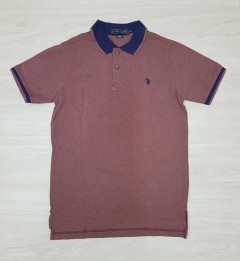 U.S. POLO ASSN Mens T-Shirt (TIC) (MAROON) (S - M - L - XL )