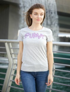 PUMA PUMA Womens T-Shirt(GRAY) (XS - S - M - L)