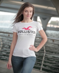 HOLLISTER Womens T-Shirt (WHITE) (S - M - L - XL)