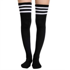 Avidlove Fashion Women Girl Students Athlete Thigh High Stripe Top Stockings