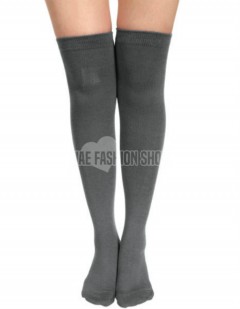  Zeogoo Sexy Women Girls Solid Opaque Over Knee Thigh High Stockings Socks 
