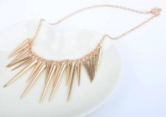 Alloy Exaggerate Spikes Punk Necklace