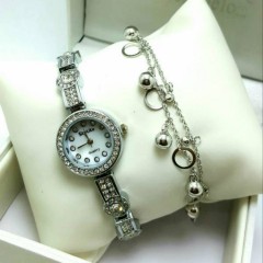 Ladies Stylito Watch + Free Matching Bracelet (Ladies Gift Set)