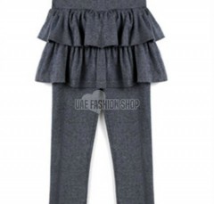 Childrens Girls Cake Culottes Kids Cotton Leggings With Tutu Skirt Pants Size 3-8 Years 