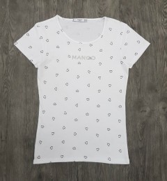 MANGO Womens T-Shirt (WHITE) (XS - S - M - L - XL ) 