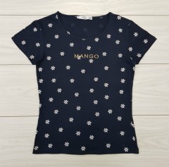 MANGO Womens T-Shirt (BLACK) (XS - S - M - L - XL )