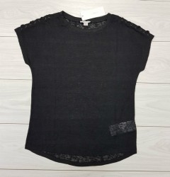 AMISU Ladies T-Shirt (BLACK) (XS - S - M - L - XL) 