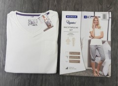 Ladies Pyjama Set (WHITE) ( S )