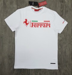 FERRARI Mens T-Shirt (WHITE) (S - M - L - XL - XXL) 