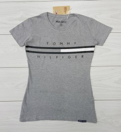 TOMMY - HILFIGER Ladies T-Shirt (GRAY) (M - L - XL)