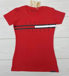 TOMMY - HILFIGER Ladies T-Shirt (RED) (S - M - L - XL)