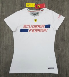 FERRARI Ladies T-Shirt (WHITE) (S - M - L - XL) 