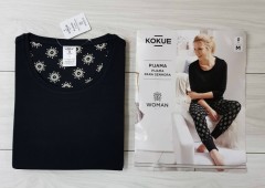 KOKUE Ladies Pyjama Set (BLACK) (S - M - L - XL)