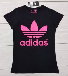 ADIDAS Ladies T-Shirt (BLACK) (S - M - L - XL) 