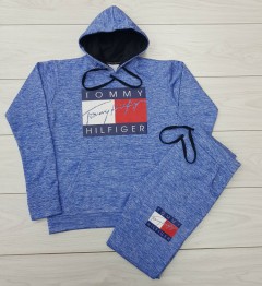 TOMMY - HILFIGER Ladies Sweatshirt And Pants (BLUE) ( XL ) 