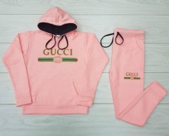 GUCCI Ladies Sweatshirt And Pants (LIGHT PINK) (M - L - XL )