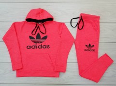 ADIDAS Ladies Sweatshirt And Pants (ORANGE) (M - L - XL) 