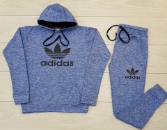 ADIDAS Ladies Sweatshirt And Pants (BLUE) ( XL)