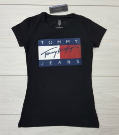 TOMMY - HILFIGER LadiesT-Shirt (BLACK) (S - M - L - XL )