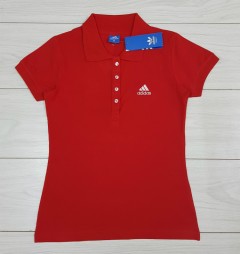 ADIDAS Ladies Polo T-Shirt (RED) (S - M - L - XL )