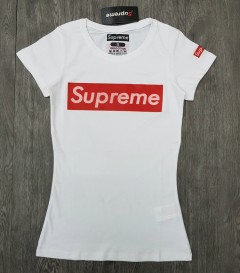 SUPREME  Ladies T-Shirt (WHITE) (S - M - L - XL ) 