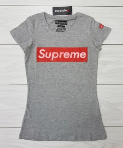 SUPREME Ladies T-Shirt (GRAY) (S - M - L - XL )