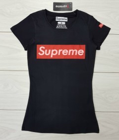 SUPREME Ladies T-Shirt (BLACK) (S - M - L - XL ) 