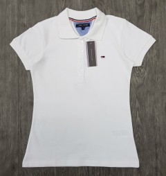 TOMMY - HILFIGER Ladies T-Shirt (WHITE) (S - M - L - XL )