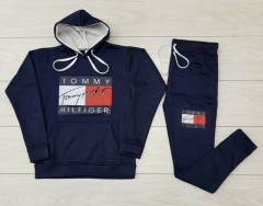 TOMMY - HILFIGER Ladies Sweatshirt And Pants (NAVY) (M - L - XL)