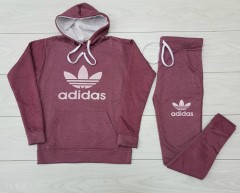 ADIDAS Ladies Sweatshirt And Pants (MAROON) (M - L - XL) 