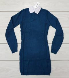 TERRANOVA Ladies Long Sweater (BLUE) (XS - S - M - L) 