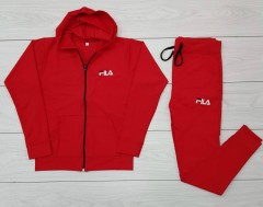 FILA Ladies Sweatshirt And Pants (RED) (M - L - XL) 