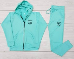 GUCCI Ladies Sweatshirt And Pants (LIGHT BLUE) (M - L - XL)