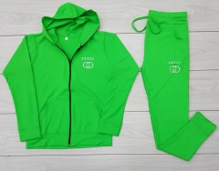 GUCCI Ladies Sweatshirt And Pants (GREEN) (M - L - XL) 
