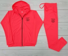 GUCCI Ladies Sweatshirt And Pants (ORANGE) (M - L - XL) 