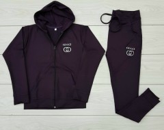 GUCCI Ladies Sweatshirt And Pants (PURPLE) (M - L - XL) 