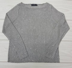 ZARA Ladies Long Sleeved Shirt (GRAY) (S - M - L)