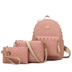 Violet  Violet Ladies Fashion Bag (3 Pcs) (Pink) 