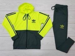 ADIDAS Ladies Sweatshirt And Pants (DARK GREEN) (M - L - XL)