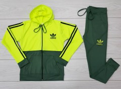 ADIDAS Ladies Sweatshirt And Pants (GREEN) (M - L - XL) 