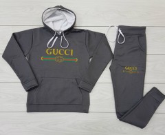GUCCI Ladies Sweatshirt And Pants (GRAY) (M - L - XL) 
