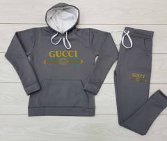 GUCCI Ladies Sweatshirt And Pants (GRAY) (M - L - XL) 
