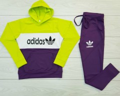 ADIDAS Ladies Sweatshirt And Pants (PURPLE) (M - L - XL) 