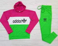 ADIDAS Ladies Sweatshirt And Pants (GREEN) (M - L - XL) 