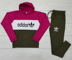 ADIDAS Ladies Sweatshirt And Pants (BROWN) (L - XL)