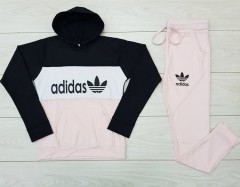 ADIDAS Ladies Sweatshirt And Pants (LIGHT PINK) (M - L - XL)