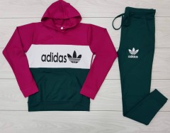 ADIDAS Ladies Sweatshirt And Pants (DARK GREEN) (M - L - XL)