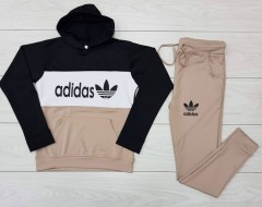 ADIDAS Ladies Sweatshirt And Pants (LIGHT BROWN) (M - L - XL) 