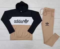 ADIDAS Ladies Sweatshirt And Pants (LIGHT BROWN) (M - L - XL)